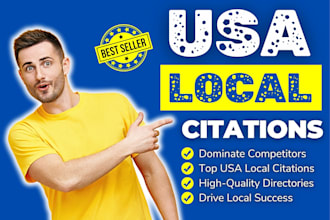 do 500 USA local citations for gmb ranking and dominate local seo