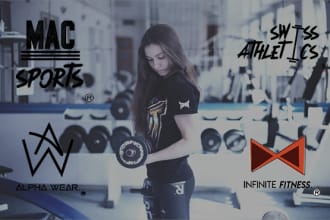 design modern gym, sports and fitness logo
