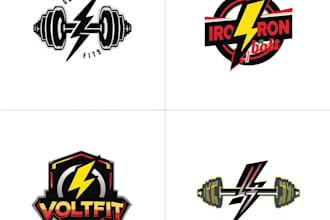 design modern gym, sports and fitness logo