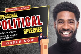 write your professional political speeches for you