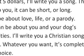 write you a song or parody
