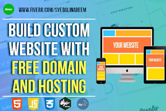 build and design a responsive website and host it for free