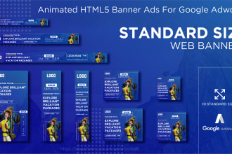 design animated HTML5 banner ads within 6hrs