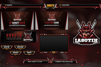 design custom static overlay pack for  all streamers