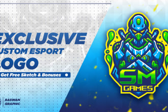 draw awesome gaming logo for twitch youtube and business