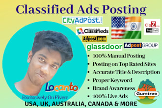 do your classified ads posting in top rated sites manually