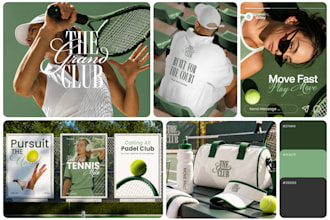 design brand logo, branding kit and brand identity