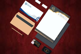 design unique business card, letterhead and envelope