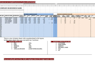 design master salary system with automatic salary envelope