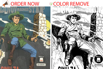 color remove your old comics books  by photoshop