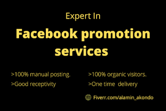 do your facebook promotion and marketing