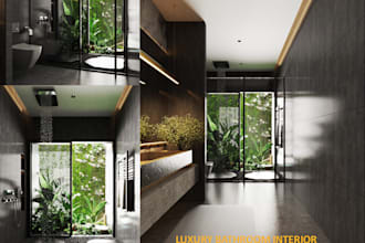 bathroom ,living room ,dinning 3d modeling and rendering