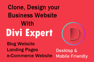 design or clone wordpress website, and landing pages by divi