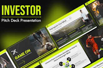 design investor pitch deck and powerpoint presentation