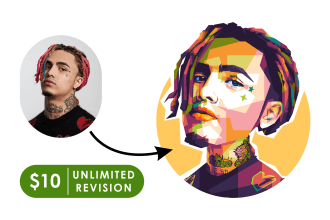 make an awesome avatar bighead with wpap style