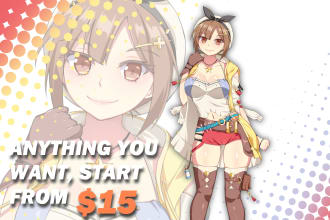 draw your character in japanese anime or manga style