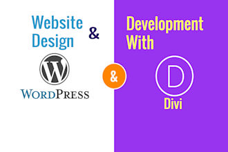 design wordpress website using divi theme and builder