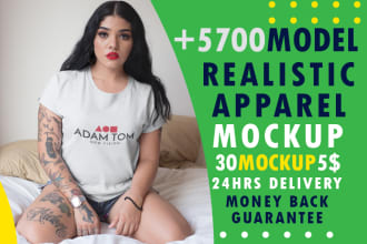 create realistic apparel mock up and t shirt mockup