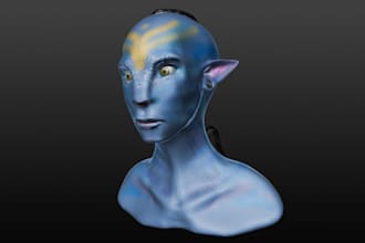 create a 3d portrait of your face or head