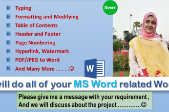 do microsoft word document formatting, typing, edit word