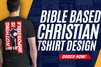 create typography christian t shirt design