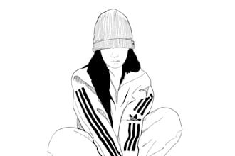 draw hand drawn line art illustration