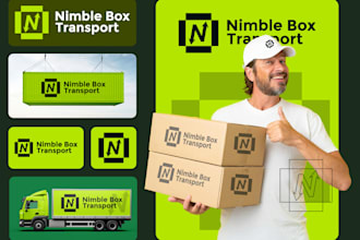 custom brand logo design, branding kit, and brand identity