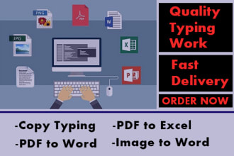do copy typing, ms office work, copy paste