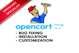 install, fix or customize your opencart ecommerce store