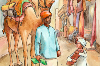 do watercolor book illustrations