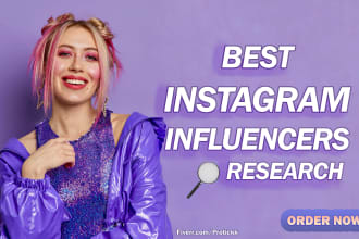 professionally research best instagram influencers