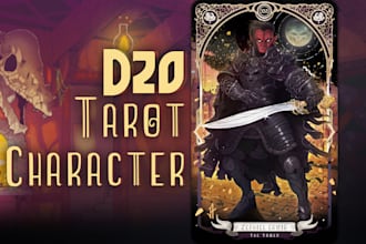 draw your dnd character as a tarot card