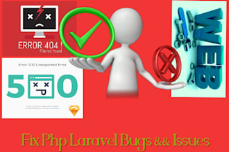 fix php laravel bug error and issue