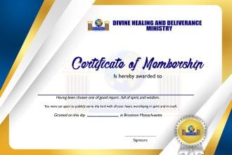 design modern certificates, logo and membership forms within 24hr or less 4 you