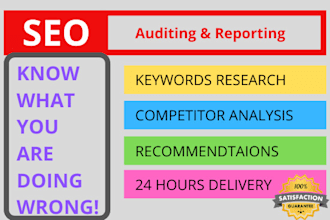 create a complete audit and SEO report of your website