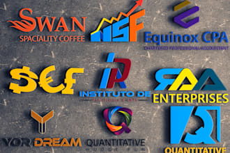 create unique word mark letter mark initial letters logo
