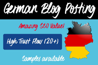 post on high DR german blogs