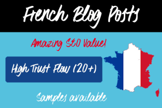 post on high DR french blogs