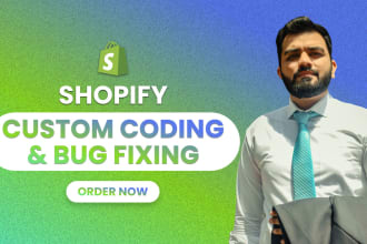 do custom shopify coding fix any shopify bug, shopify expert