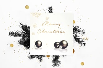 design a christmas card, holiday party invitation