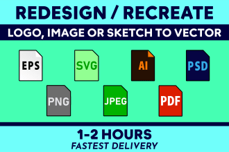 recreate, vectorize, cleanup, vector trace, logo to vector