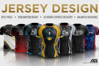 do sublimation esports and sports jersey design