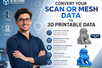convert your scan or mesh data to 3d printable data