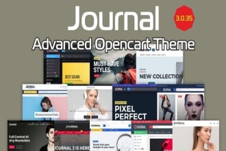 install and customize opencart journal 3 theme