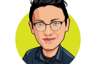 draw big head cartoon avatar caricature from your photo
