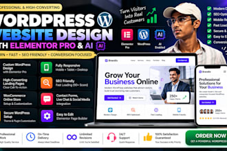 premium wordpress website with elementor pro and woocommerce wordpress website
