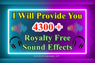 provide you 4300 royalty free professional sound effects