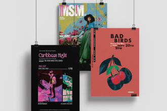design artistic movie, event or party poster