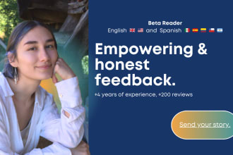 beta read your story and deliver honest and insightful feedback