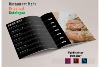 design restaurant TV menu and food flyer within 24hrs